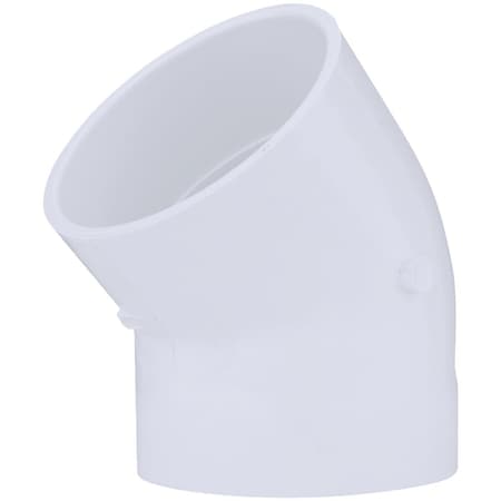 Charlotte Pipe And Foundry 4 In. Slip x Slip Schedule 40 45 Deg. PVC Elbow 1/8 Bend PVC 02309 2000HA